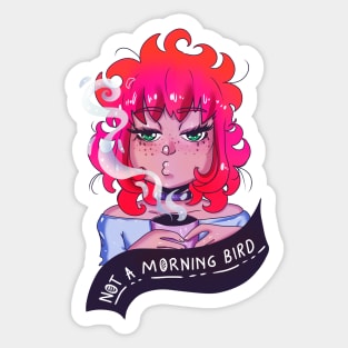 Not a Morning Bird Sticker